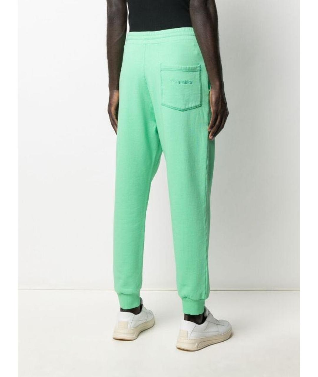NANUSHKA Зеленые хлопковые брюки узкие, фото 3