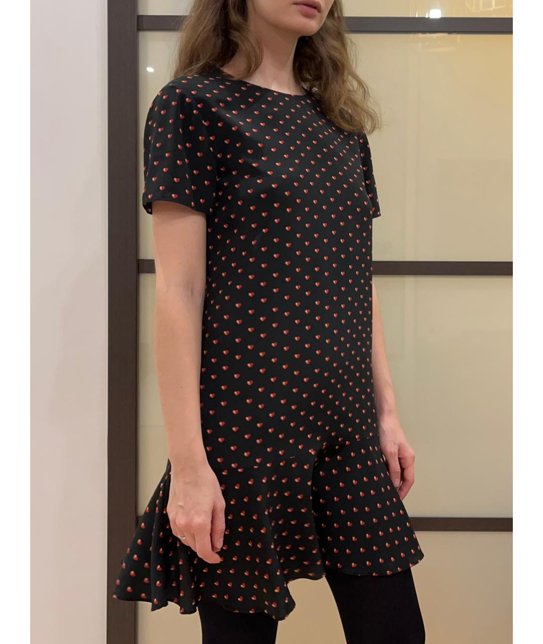SAINT LAURENT Черное шелковое коктейльное платье, фото 8