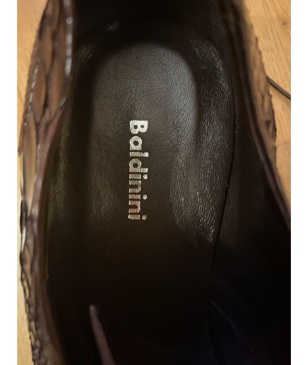 BALDININI Коричневые туфли из экзотической кожи, фото 6