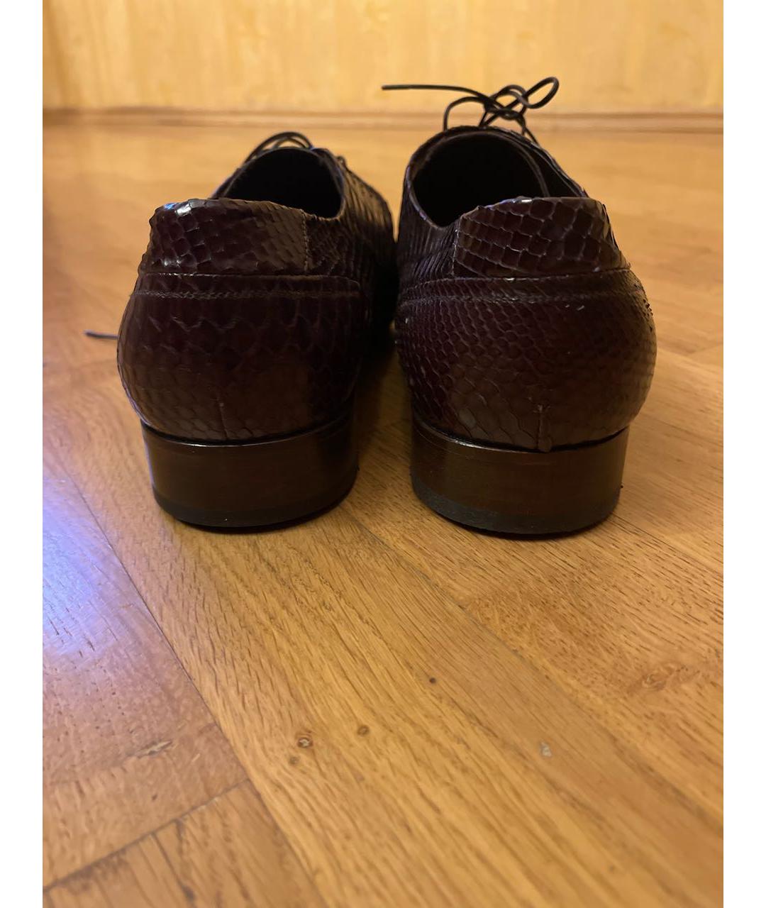 BALDININI Коричневые туфли из экзотической кожи, фото 4