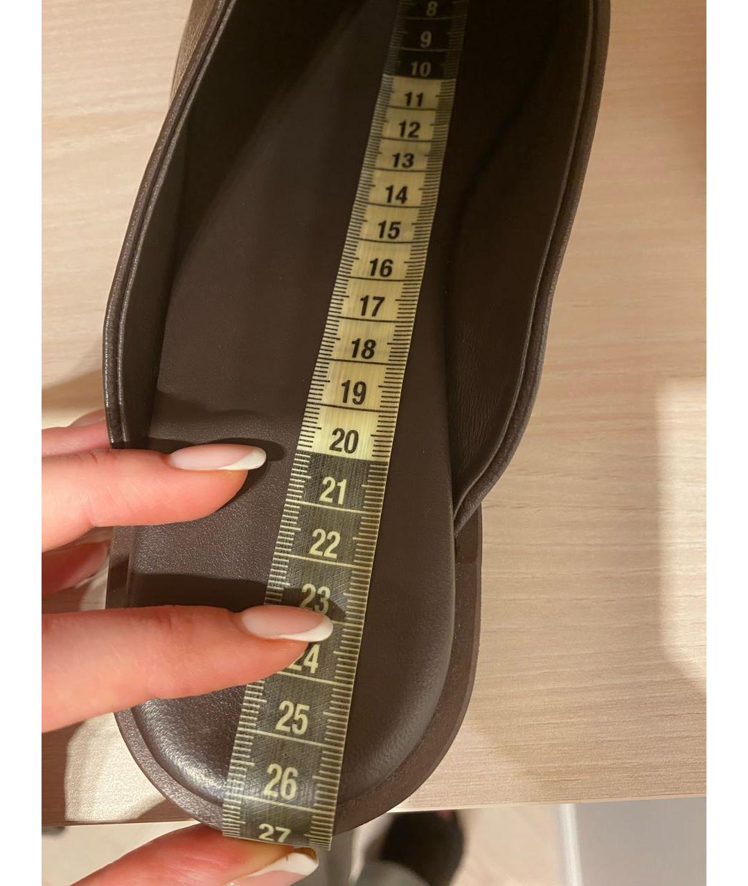 12 STOREEZ Коричневые кожаные мюли, фото 7