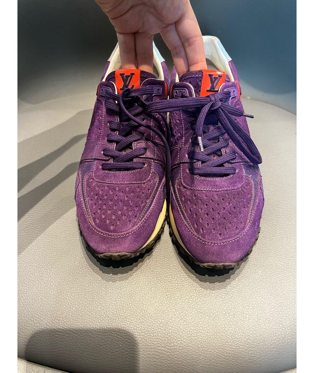 LOUIS VUITTON PRE-OWNED Фиолетовые кроссовки, фото 2