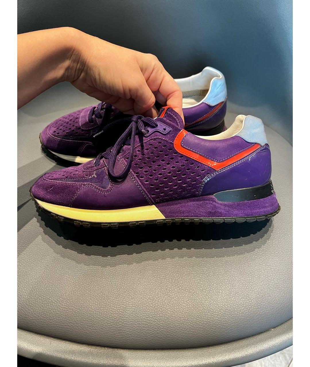 LOUIS VUITTON PRE-OWNED Фиолетовые кроссовки, фото 4
