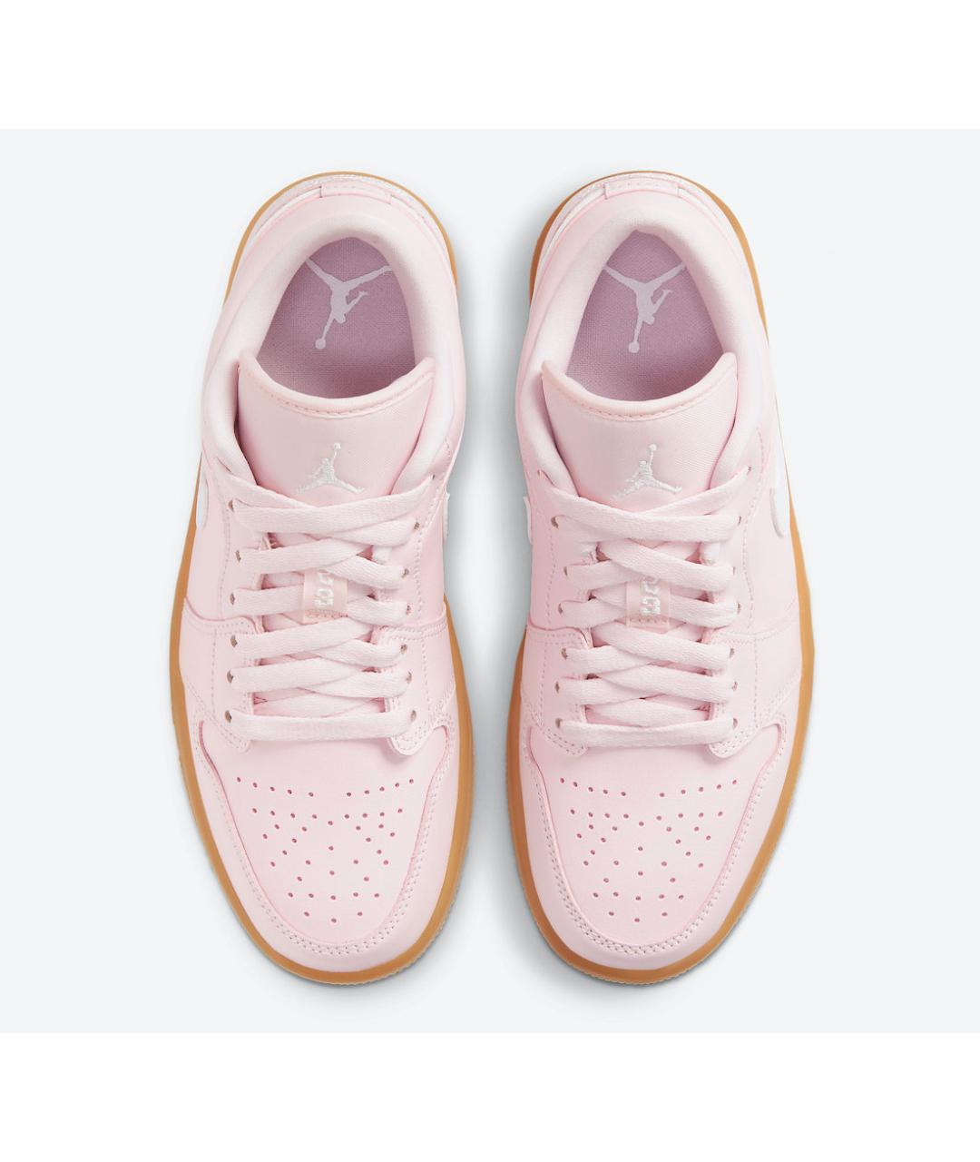 JORDAN Розовые кожаные низкие кроссовки / кеды, фото 3