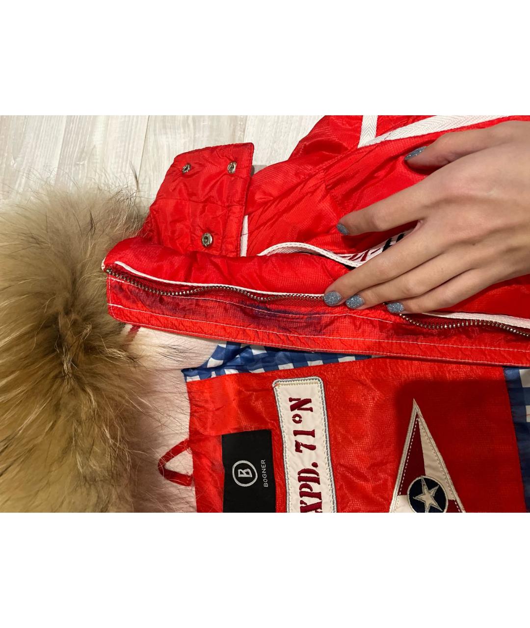 BOGNER Красная полиэстеровая куртка, фото 6