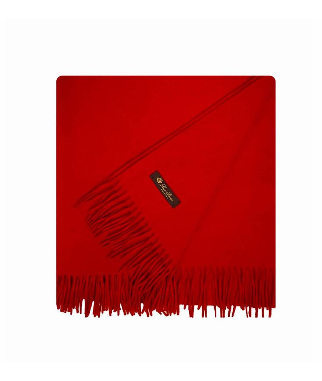 LORO PIANA Бордовый кашемировый шарф, фото 5