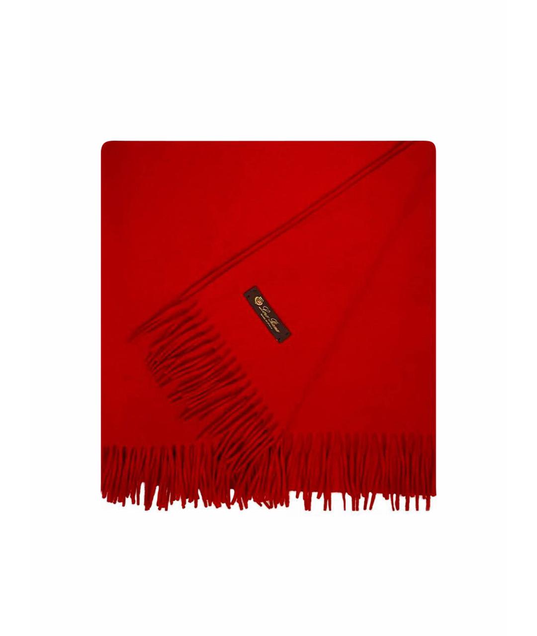 LORO PIANA Бордовый кашемировый шарф, фото 1
