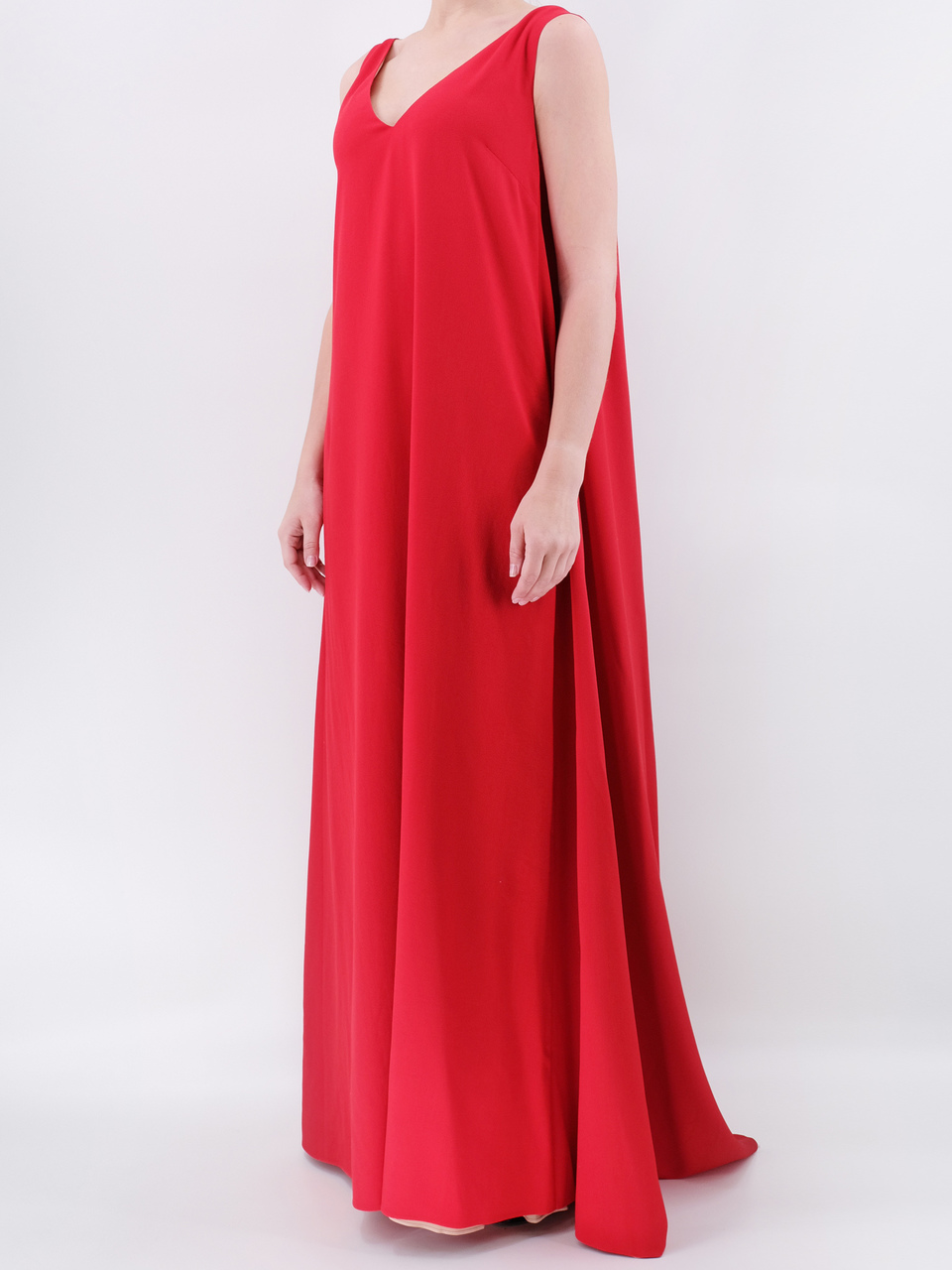VALENTINO Красное шерстяное повседневное платье, фото 2