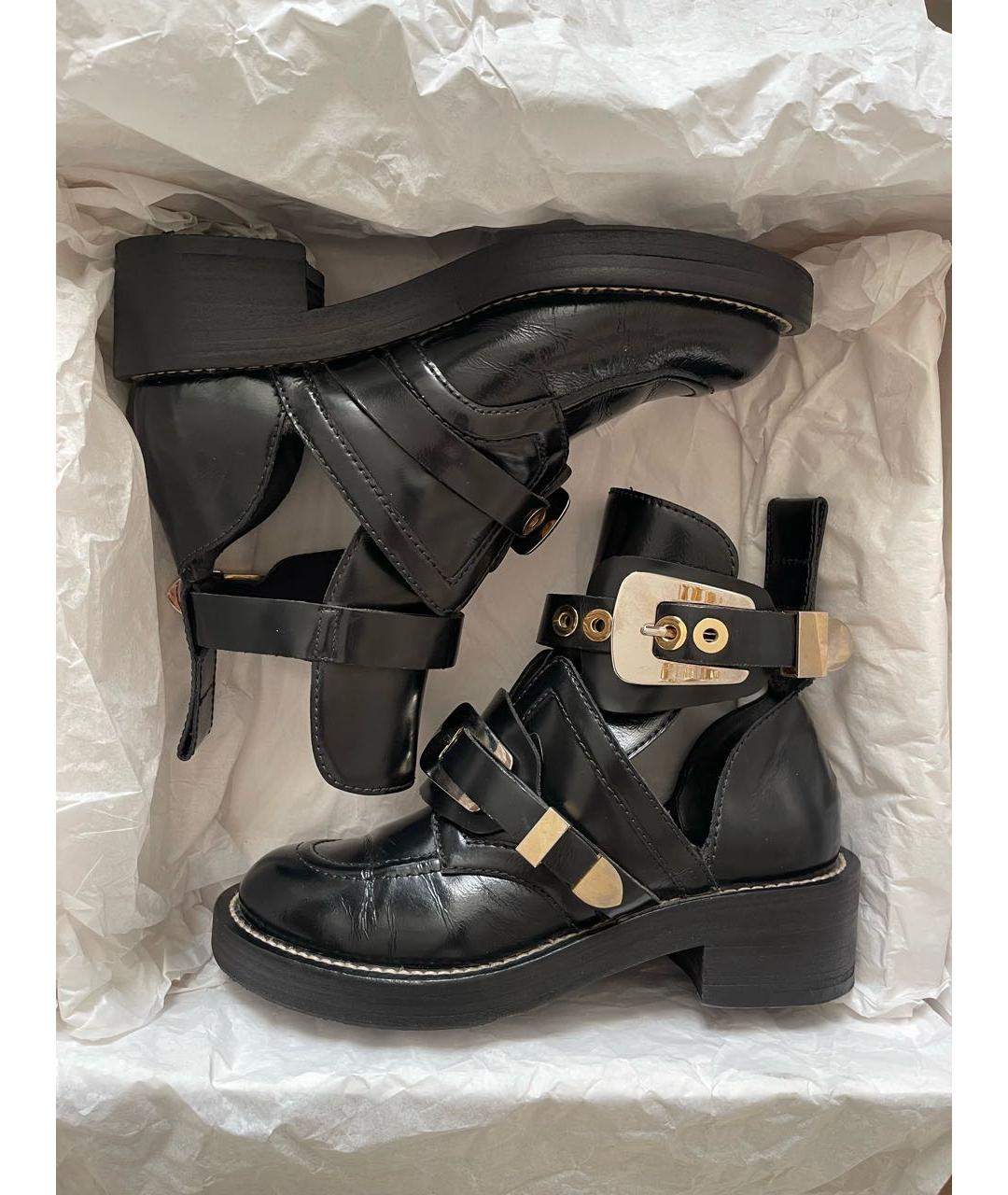 BALENCIAGA Черные кожаные ботинки, фото 5
