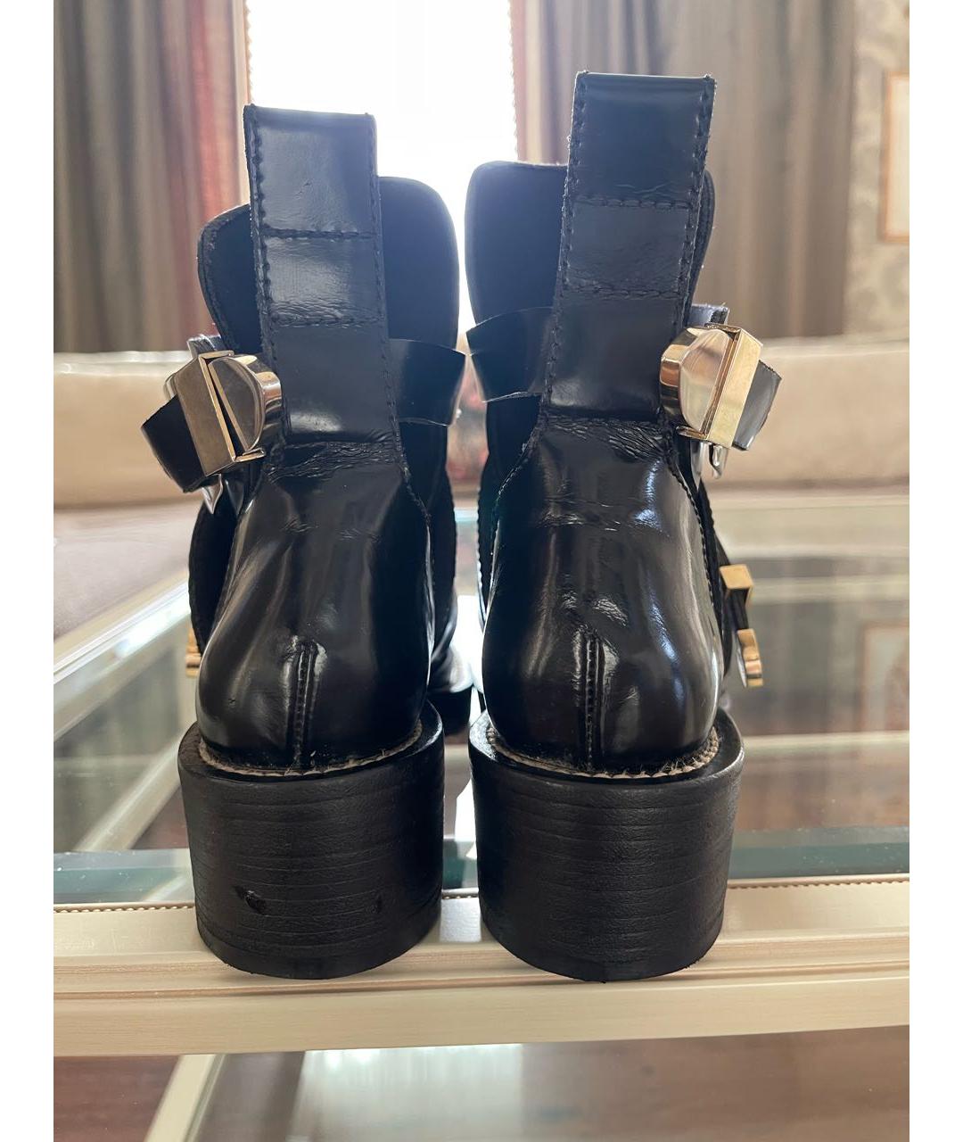 BALENCIAGA Черные кожаные ботинки, фото 3