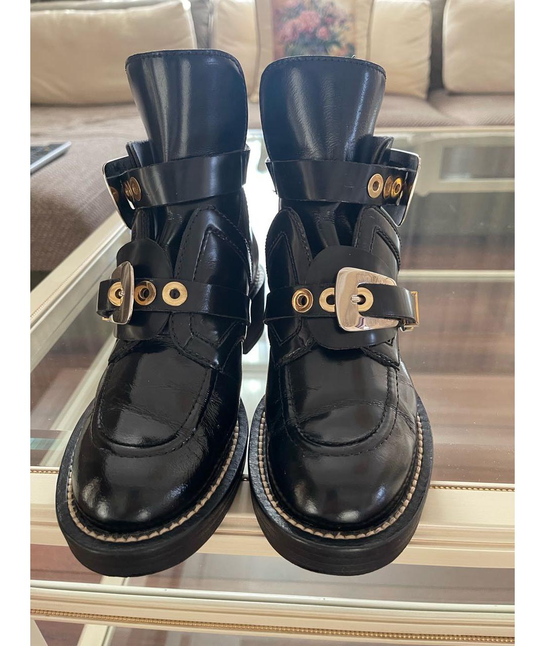 BALENCIAGA Черные кожаные ботинки, фото 2