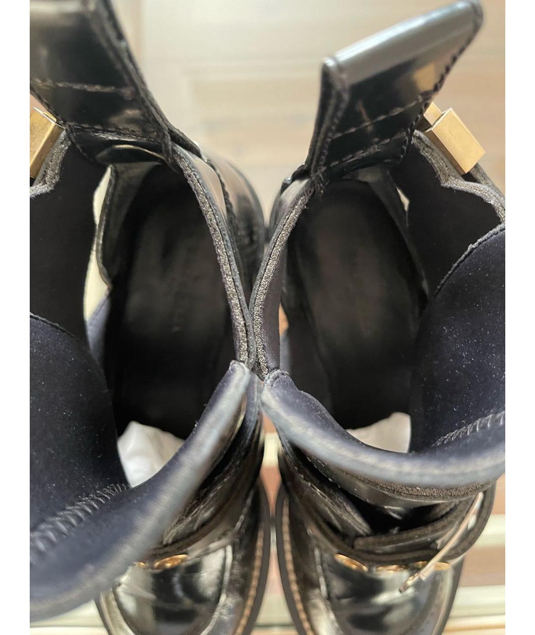 BALENCIAGA Черные кожаные ботинки, фото 4