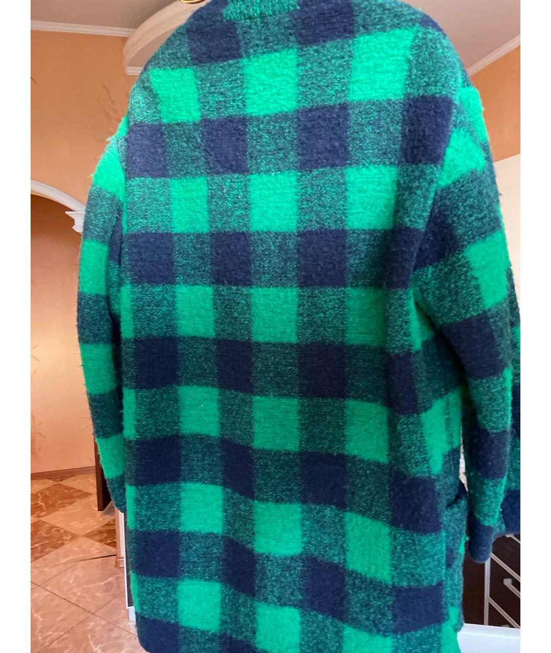 ISABEL MARANT Зеленые шерстяное пальто, фото 2