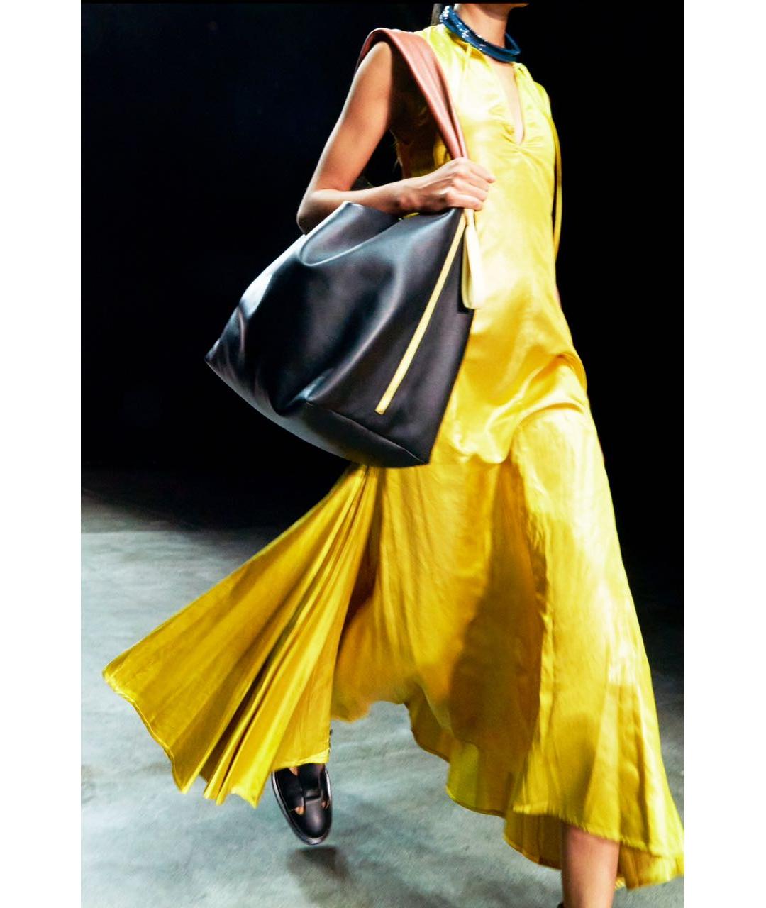 JIL SANDER Черная кожаная сумка через плечо, фото 7
