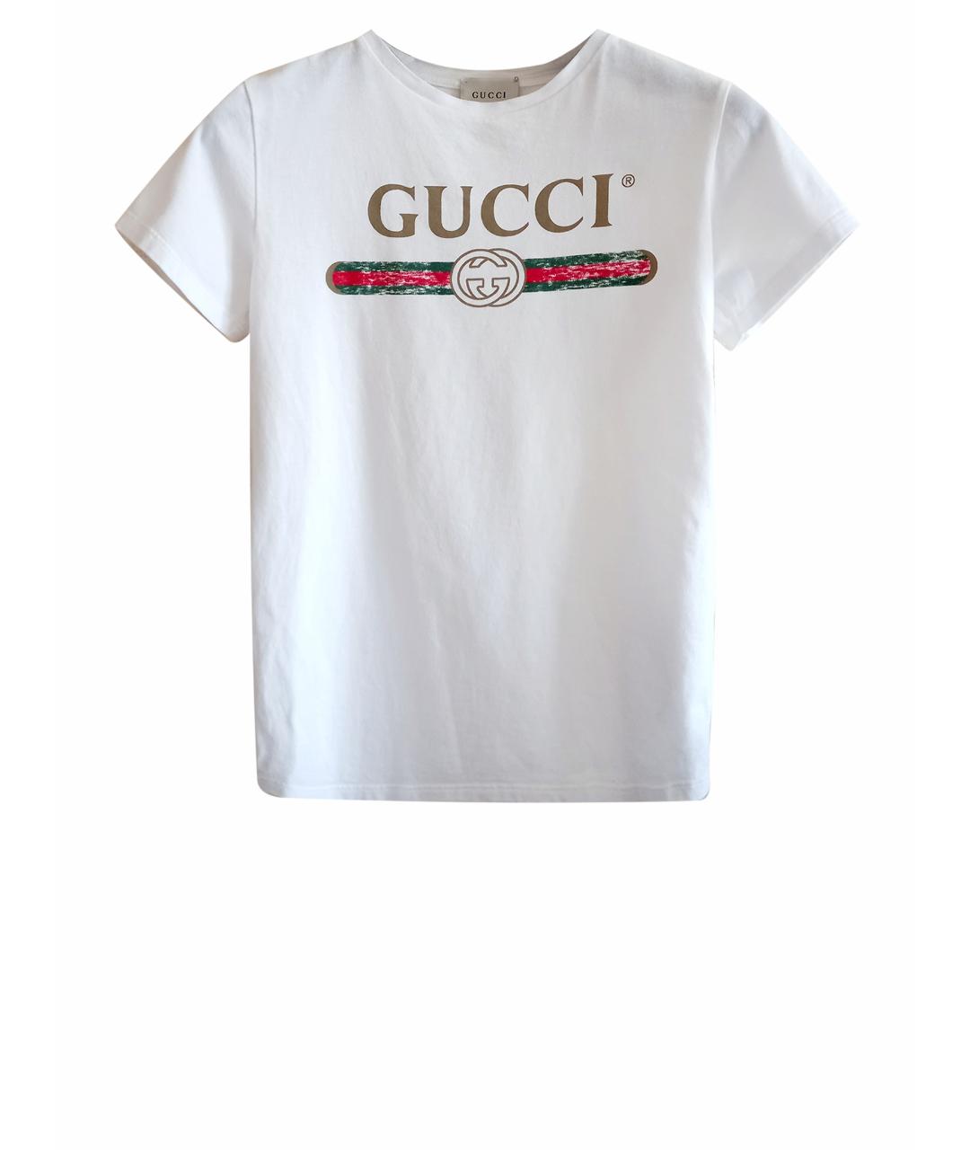GUCCI Белый хлопковый детская футболка / топ, фото 1
