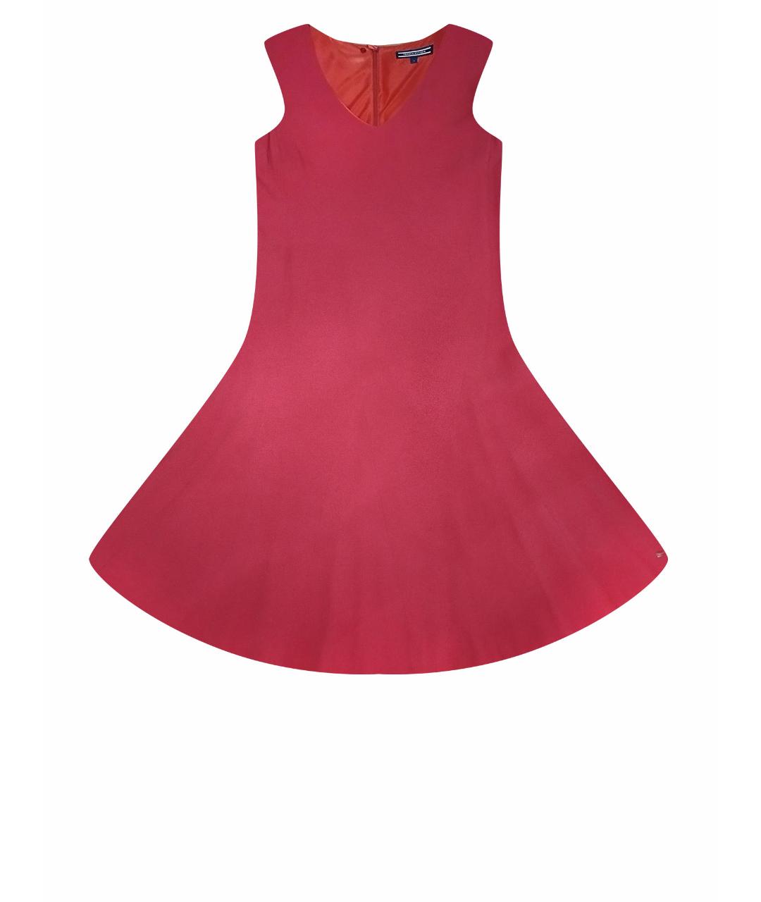 TOMMY HILFIGER Красное вискозное повседневное платье, фото 1