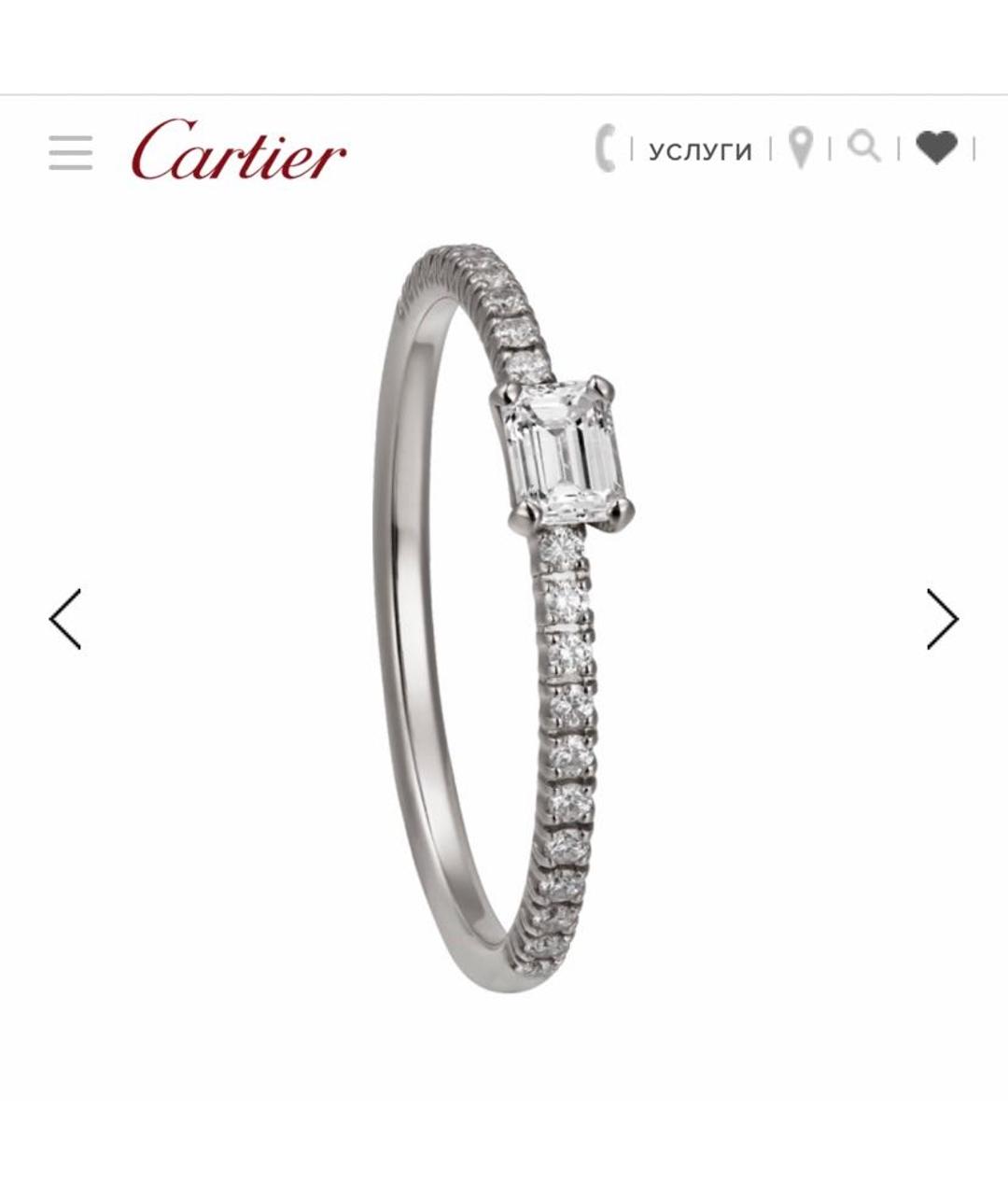 CARTIER Белое кольцо из белого золота, фото 6