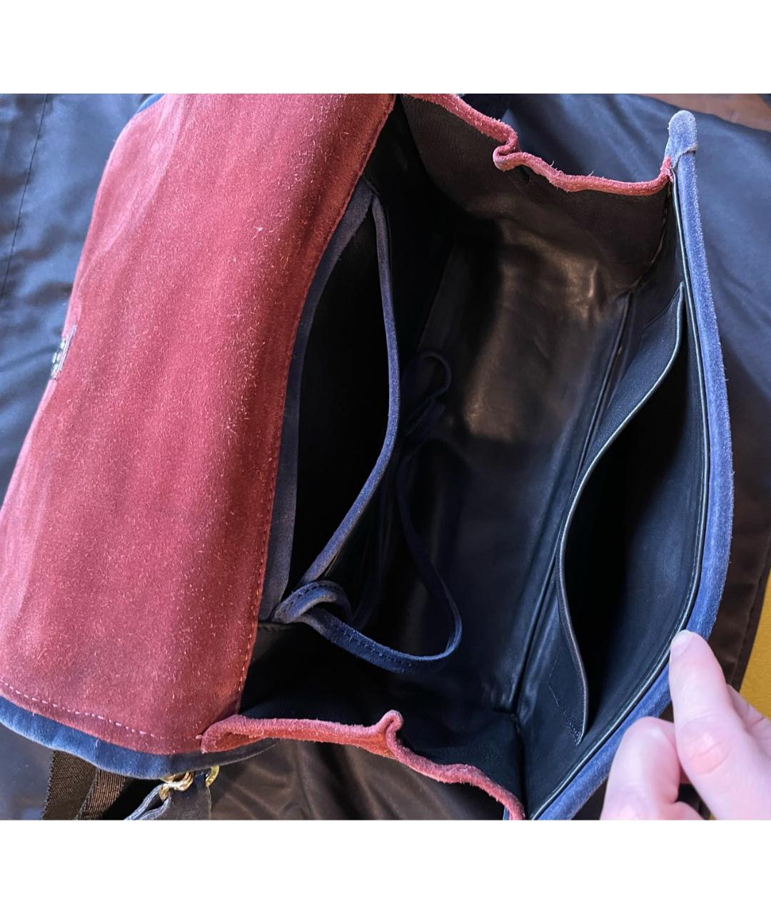 PIERRE HARDY Бордовая замшевая сумка через плечо, фото 3