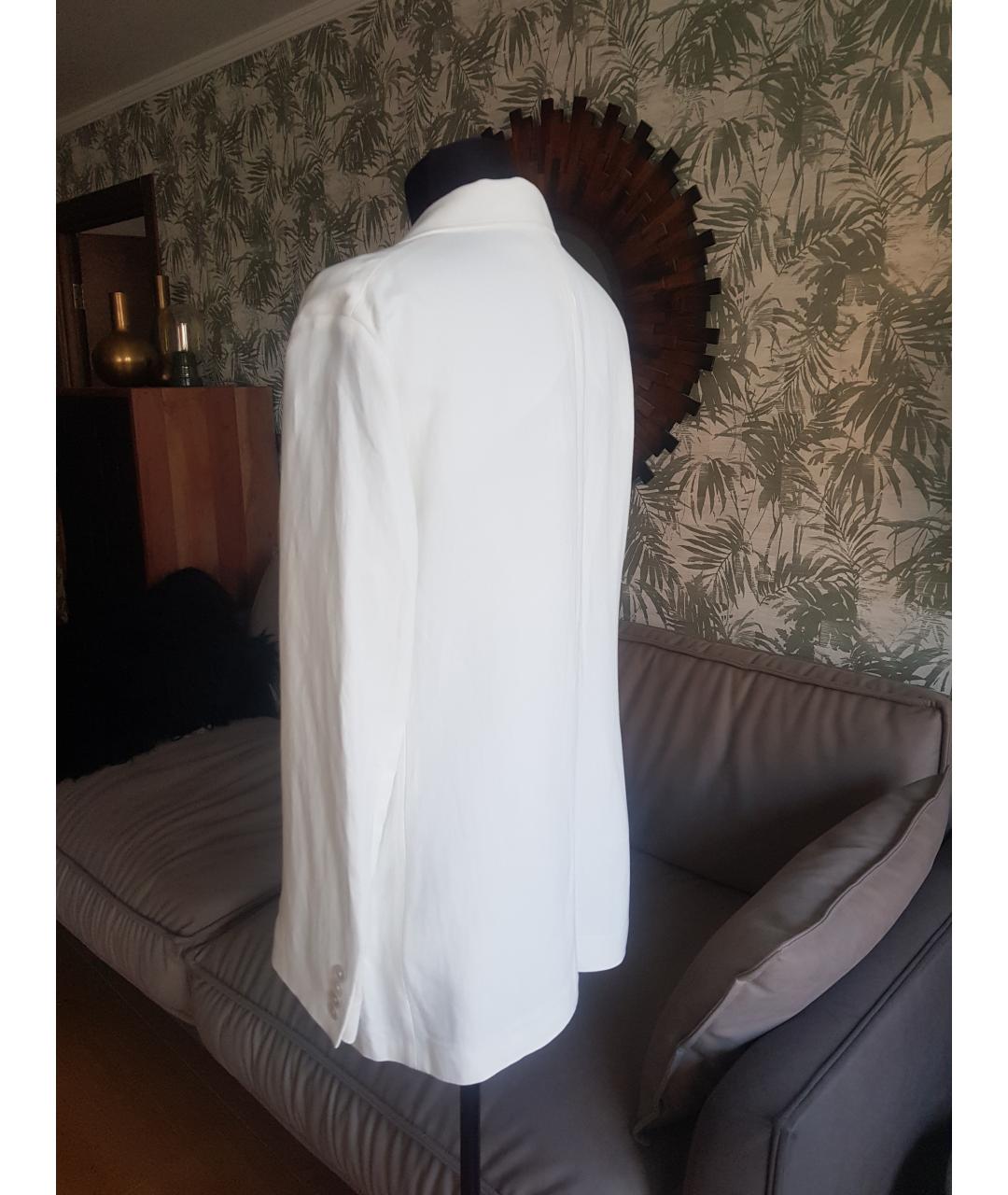 POLO RALPH LAUREN Белый льняной жакет/пиджак, фото 3