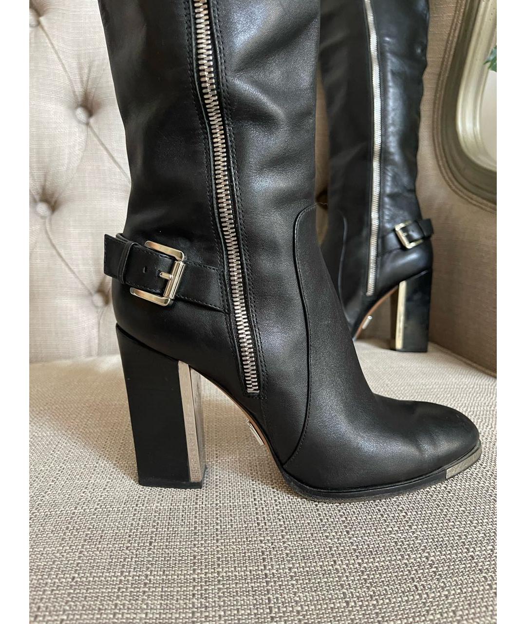 MICHAEL KORS Черные кожаные сапоги, фото 3