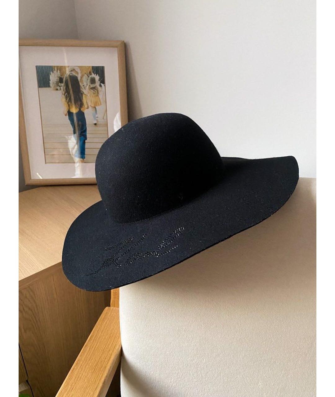 KARL LAGERFELD Черная шляпа, фото 3