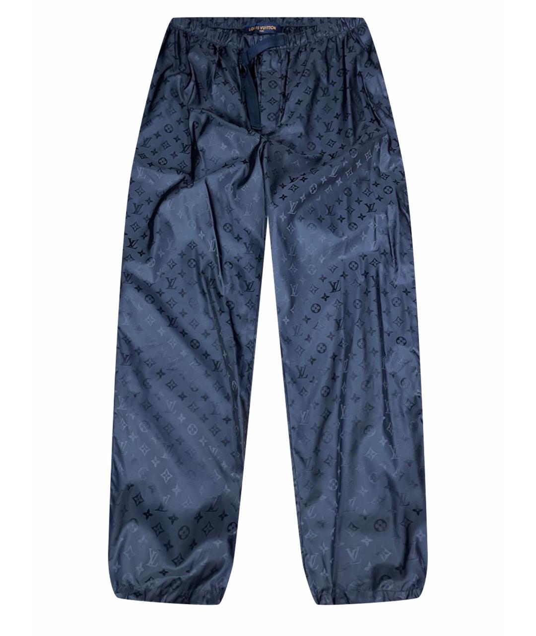 LOUIS VUITTON PRE-OWNED Темно-синие повседневные брюки, фото 1