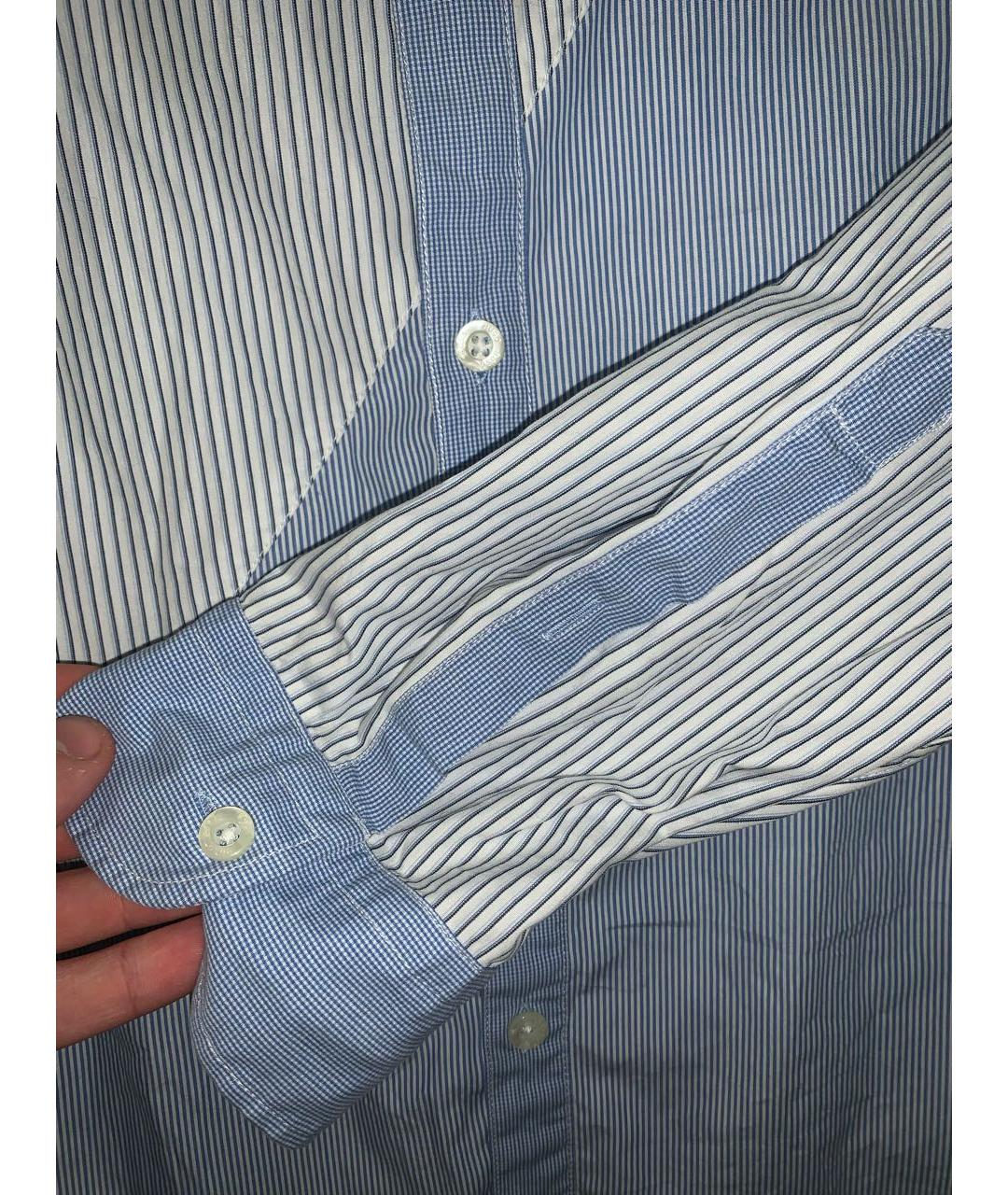HUGO BOSS Голубая хлопковая кэжуал рубашка, фото 4