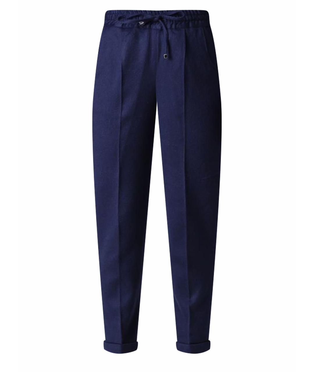 KITON Синие кашемировые брюки узкие, фото 1