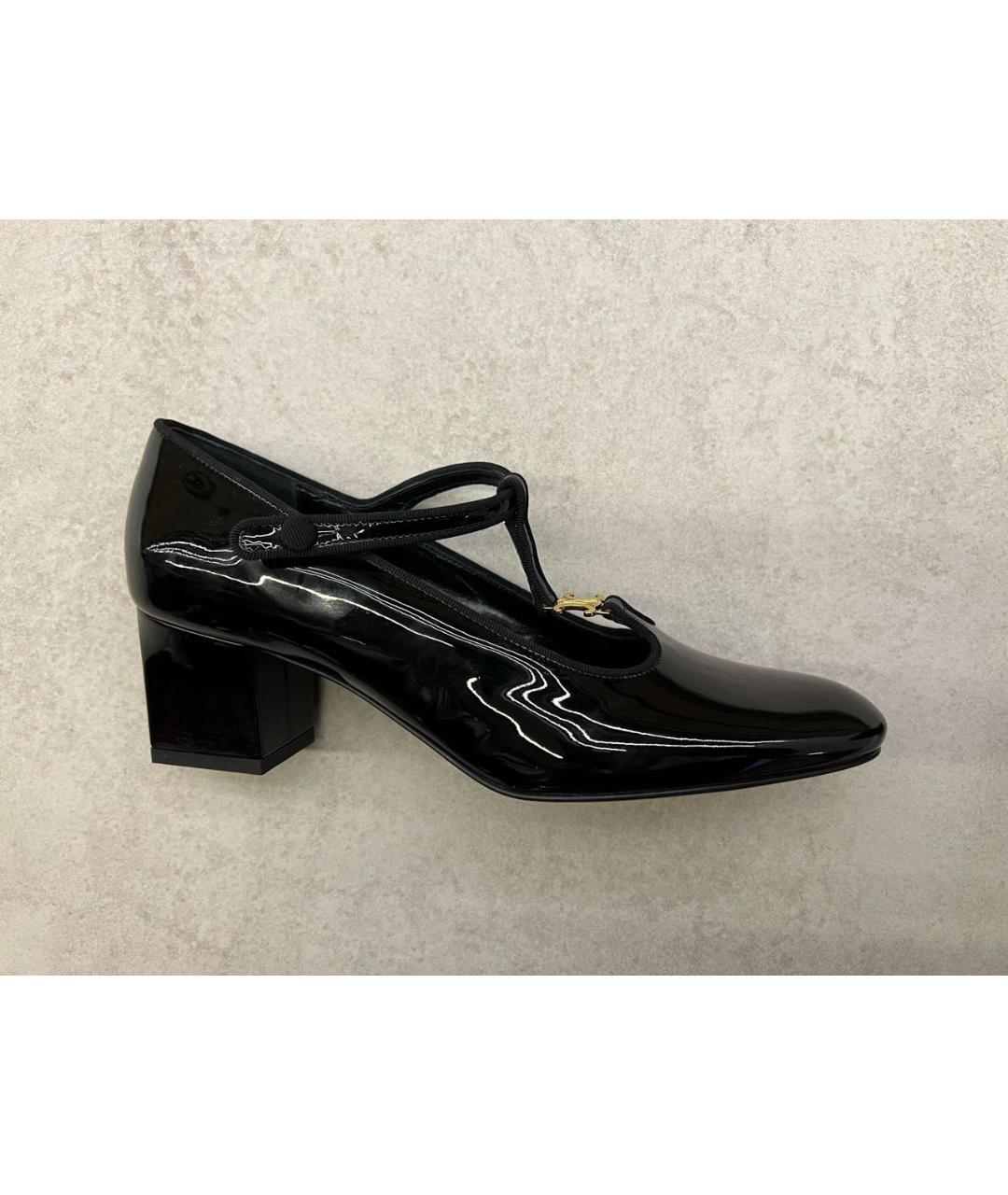 CELINE PRE-OWNED Черные туфли из лакированной кожи, фото 5