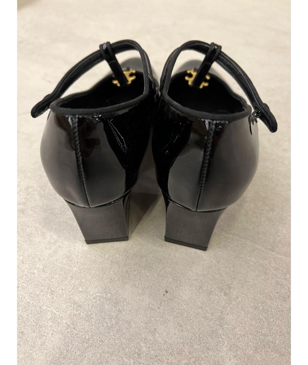 CELINE PRE-OWNED Черные туфли из лакированной кожи, фото 4