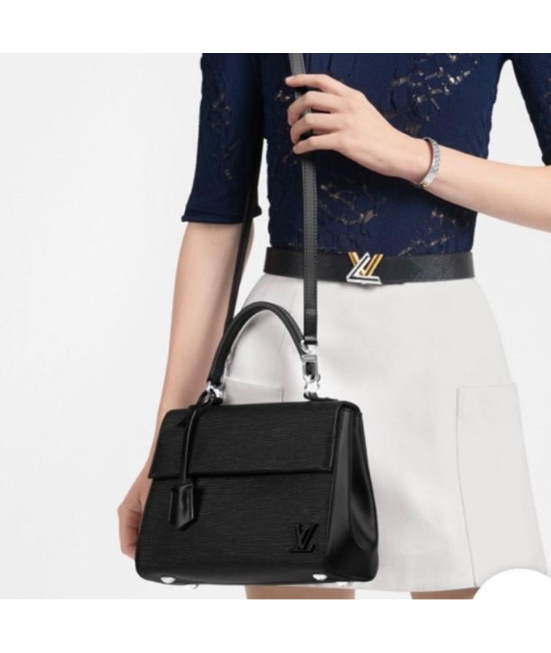 LOUIS VUITTON Черная кожаная сумка через плечо, фото 2