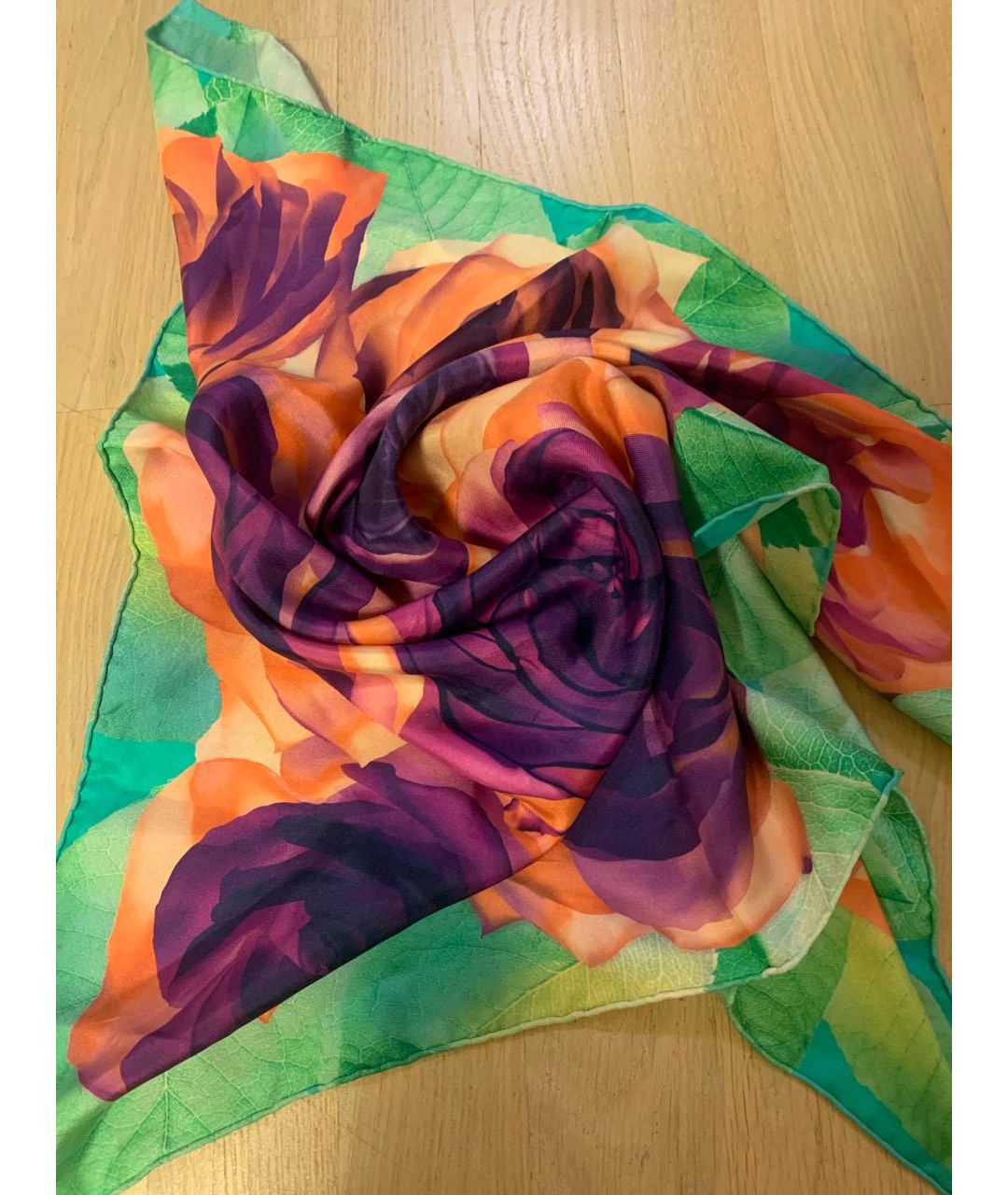 CHRISTIAN DIOR PRE-OWNED Фиолетовый шелковый шарф, фото 6