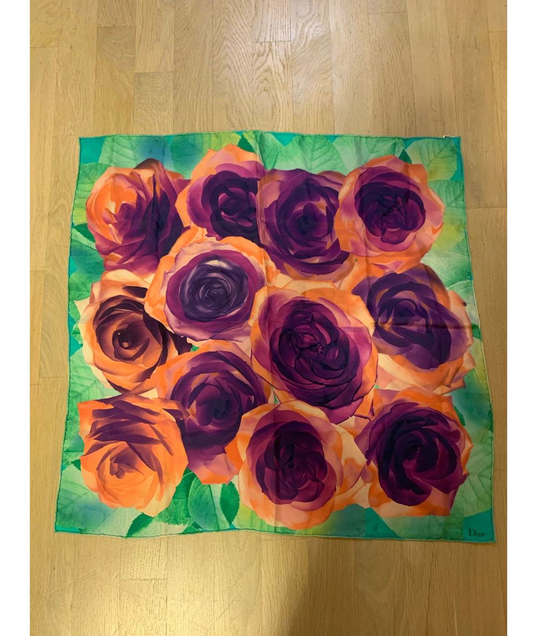 CHRISTIAN DIOR PRE-OWNED Фиолетовый шелковый шарф, фото 2