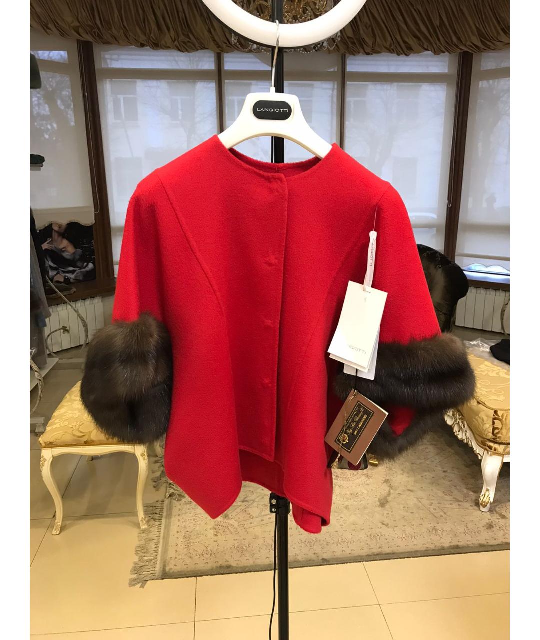 LANGIOTTI Красная кашемировая куртка, фото 7
