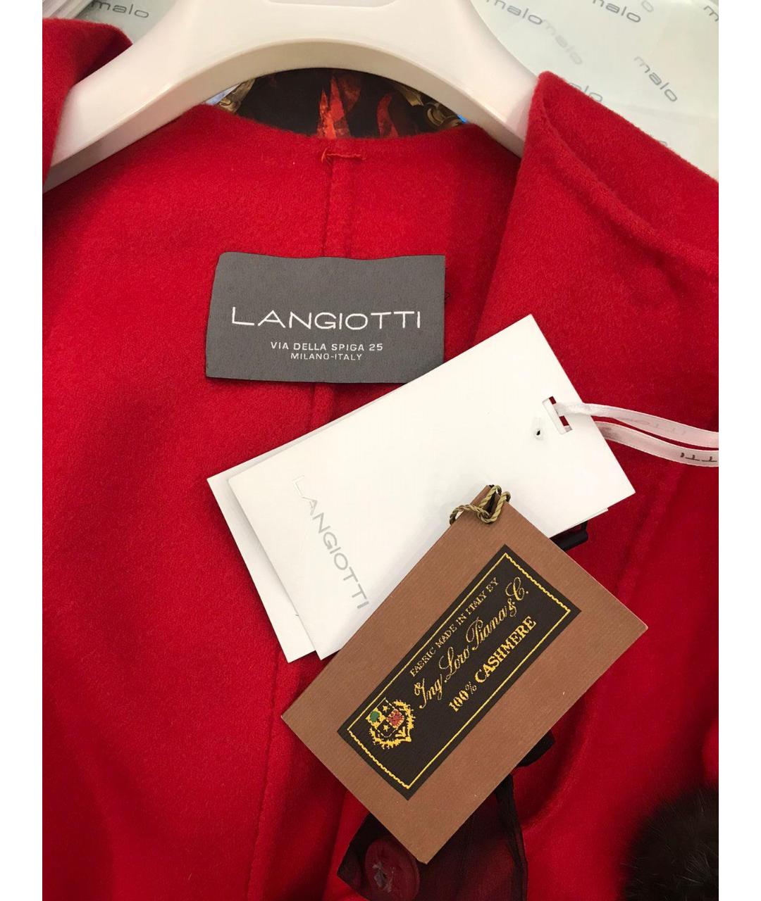 LANGIOTTI Красная кашемировая куртка, фото 3