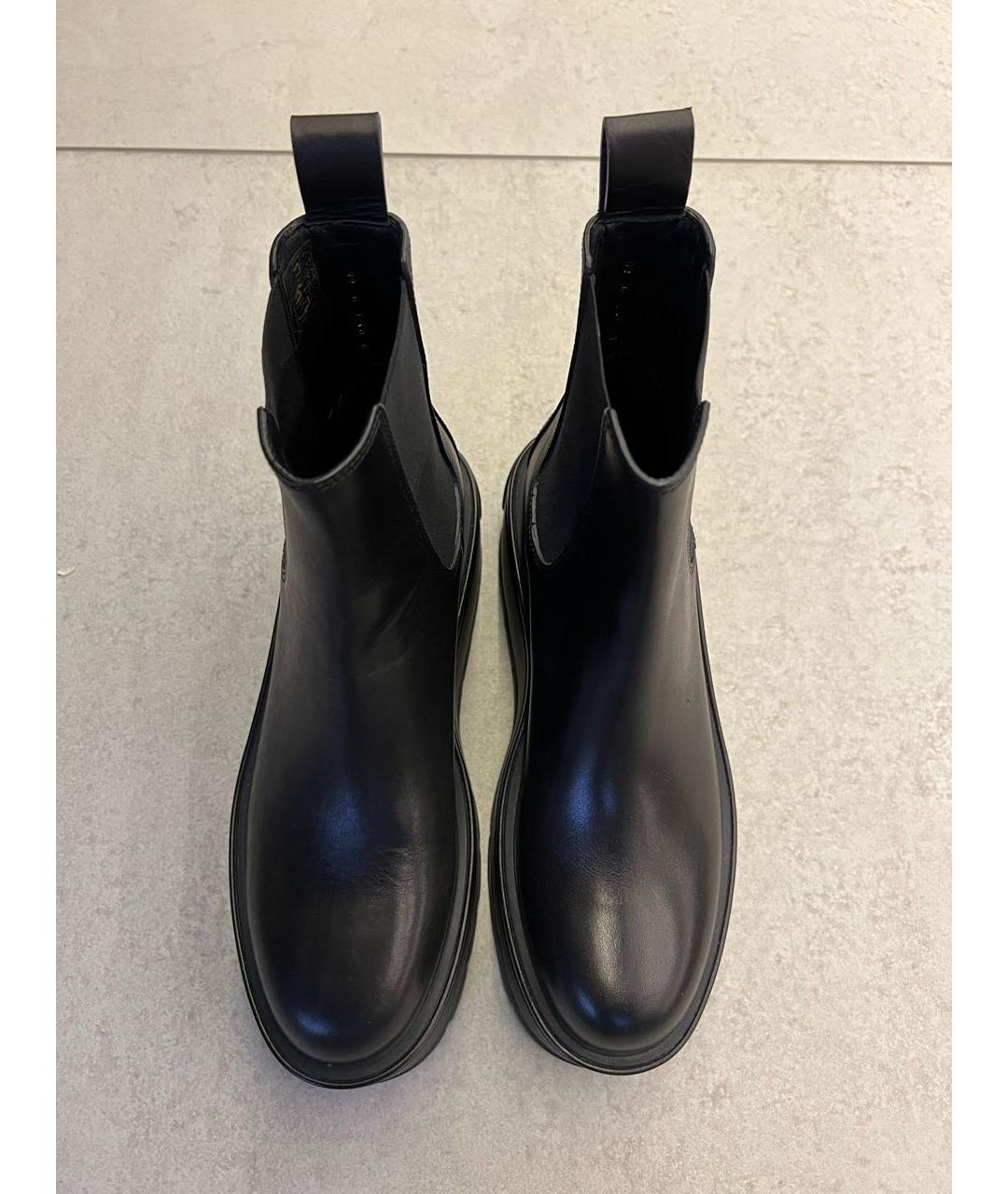 VALENTINO Черные кожаные полусапоги, фото 3