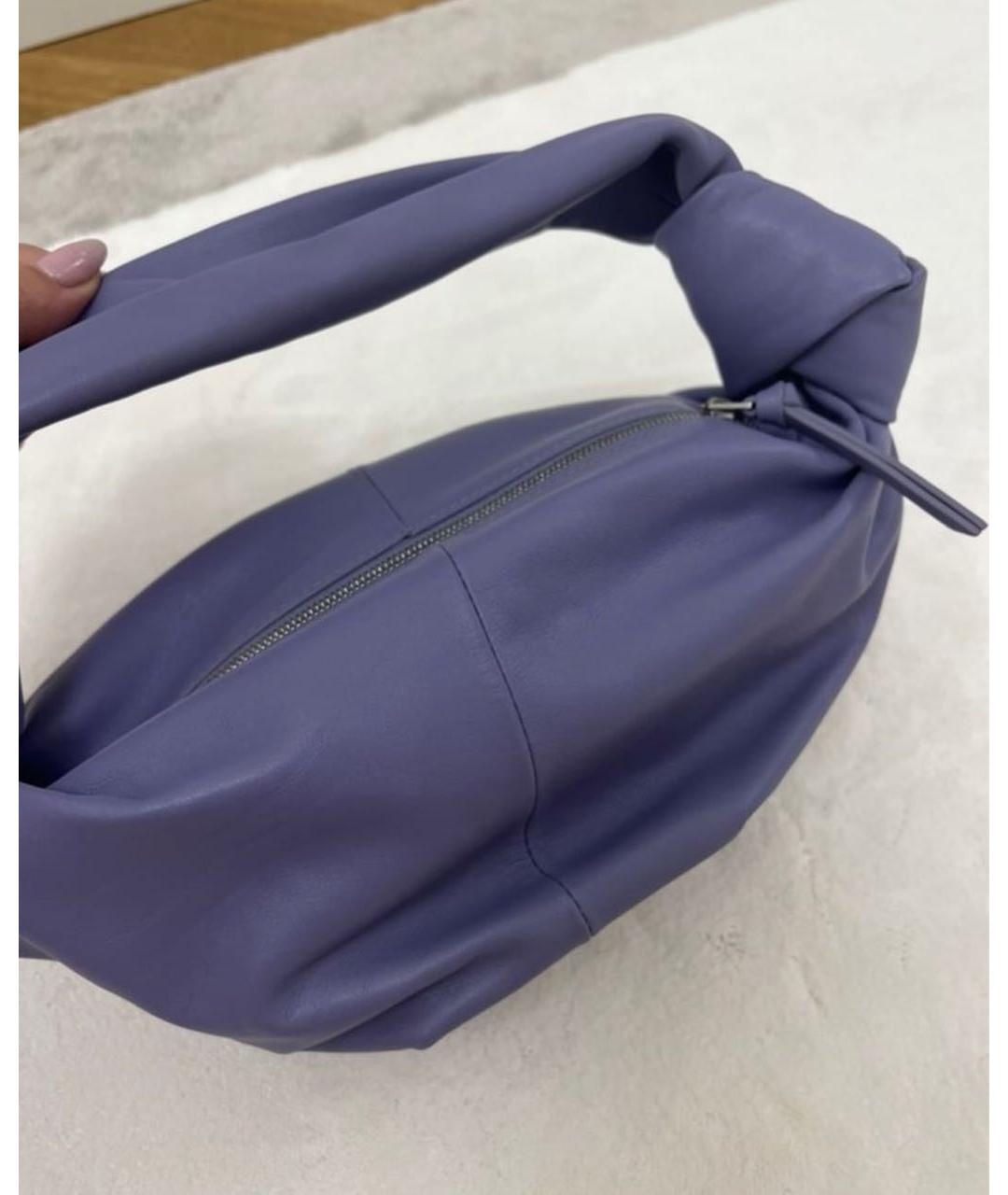 BOTTEGA VENETA Фиолетовая кожаная сумка с короткими ручками, фото 3