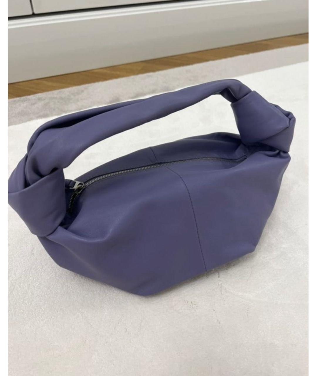 BOTTEGA VENETA Фиолетовая кожаная сумка с короткими ручками, фото 2