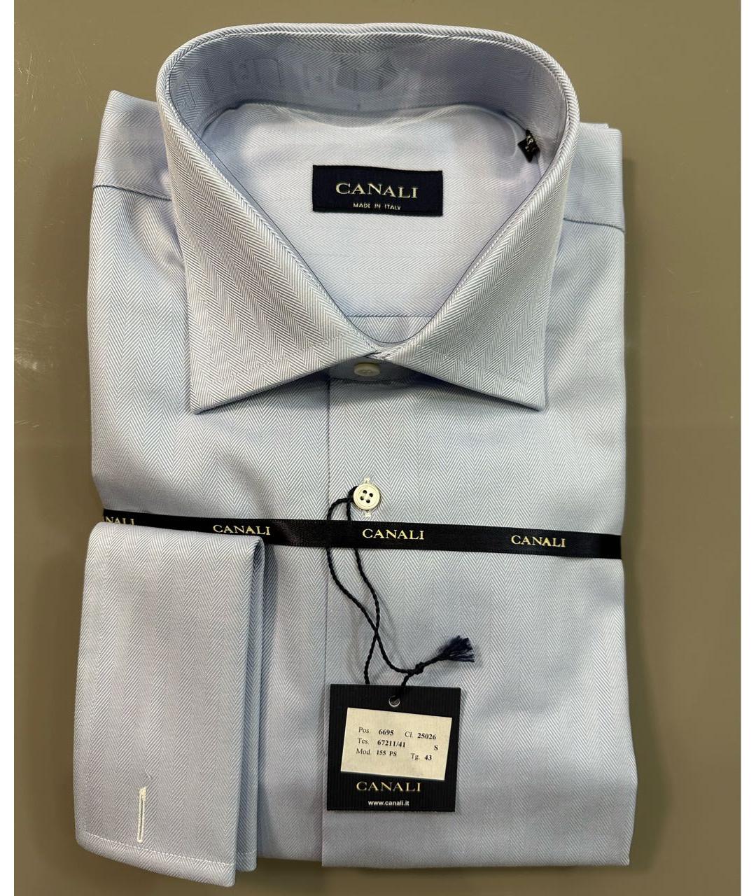 CANALI Голубая классическая рубашка, фото 6