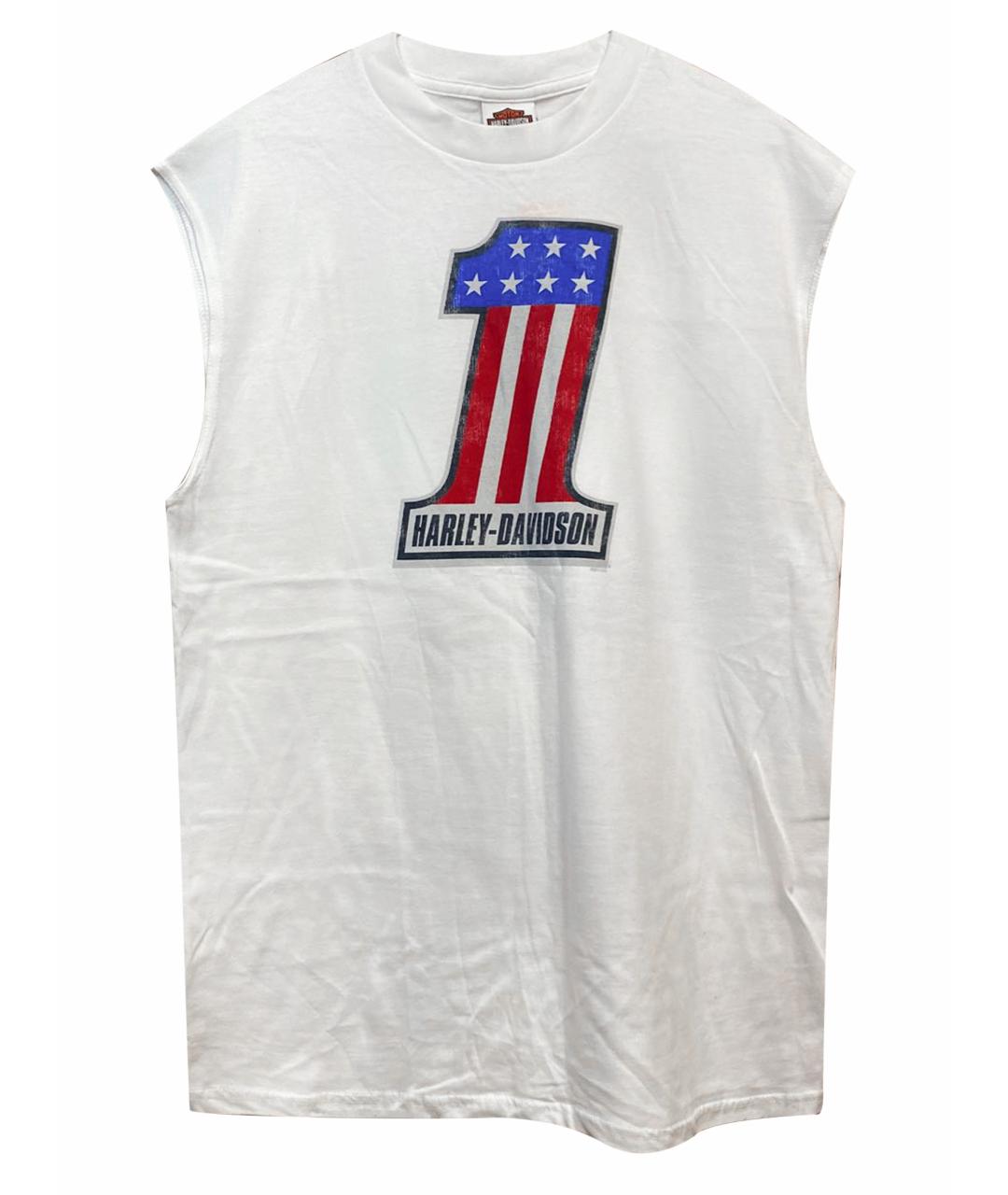 Harley Davidson Белая хлопковая майка, фото 1