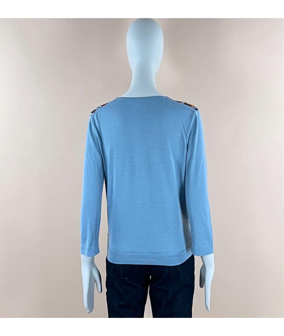 HERMES PRE-OWNED Голубой шелковый джемпер / свитер, фото 7