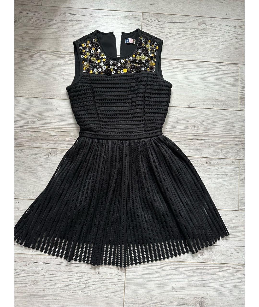MSGM Черное полиамидовое коктейльное платье, фото 6