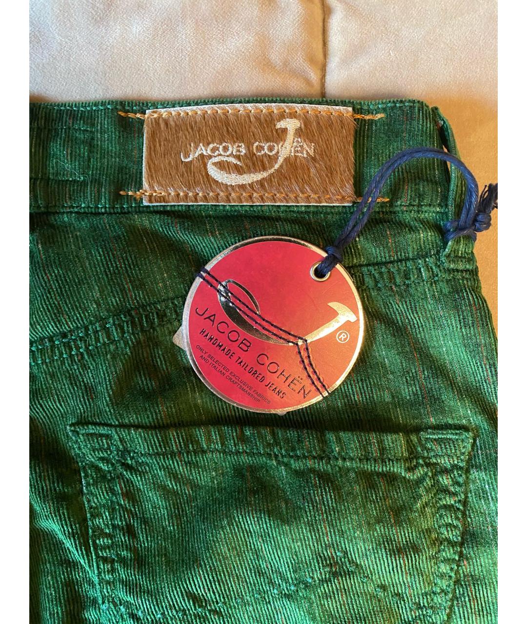 JACOB COHEN Зеленые хлопковые брюки и шорты, фото 4