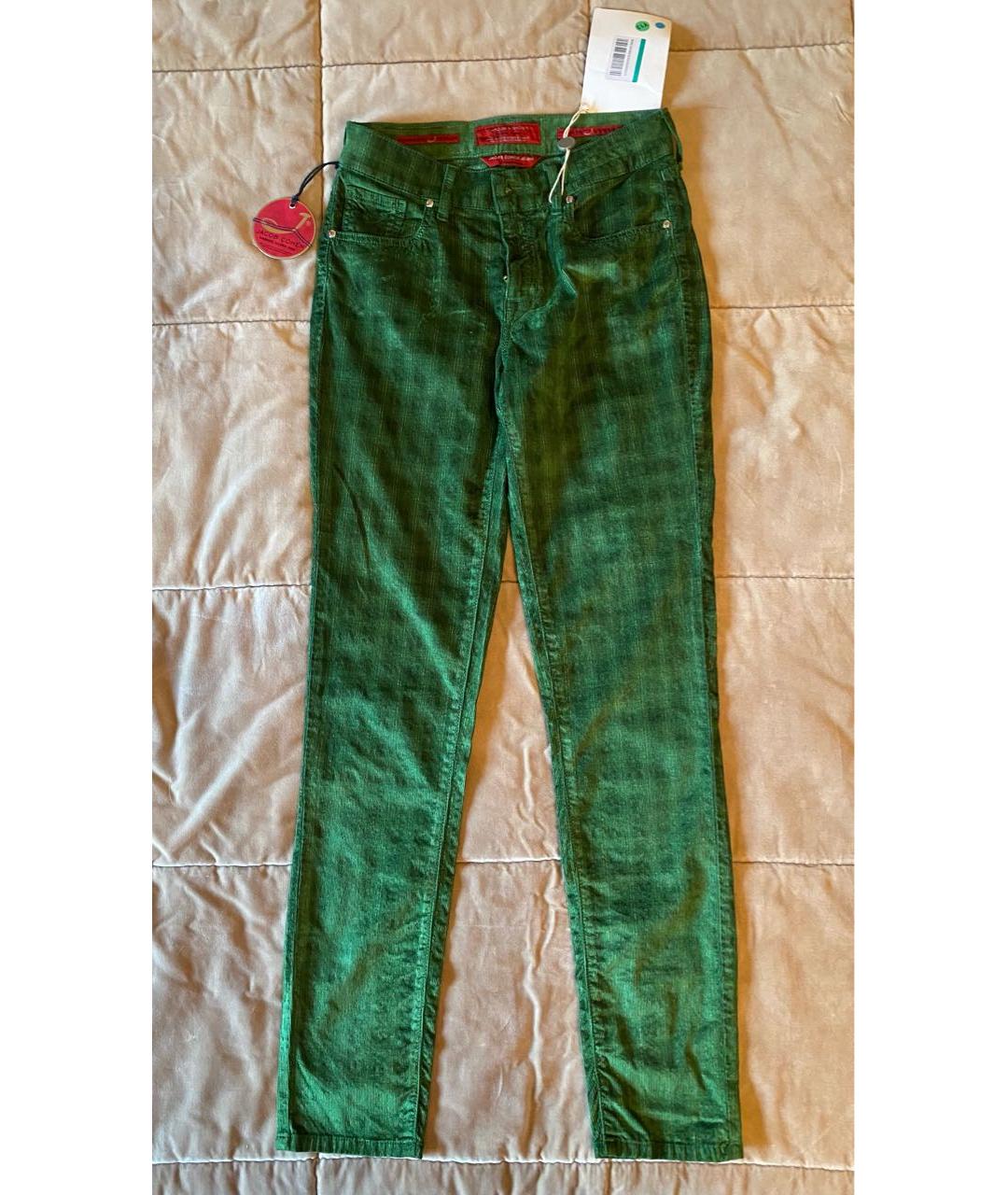 JACOB COHEN Зеленые хлопковые брюки и шорты, фото 8