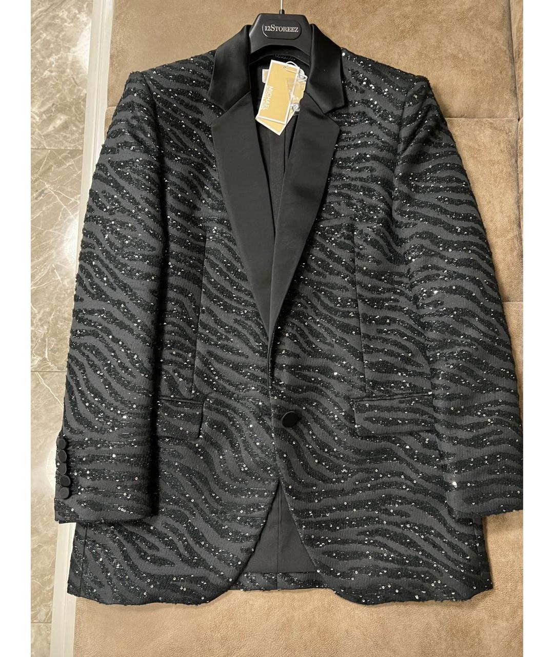 MICHAEL KORS Черный полиэстеровый жакет/пиджак, фото 7