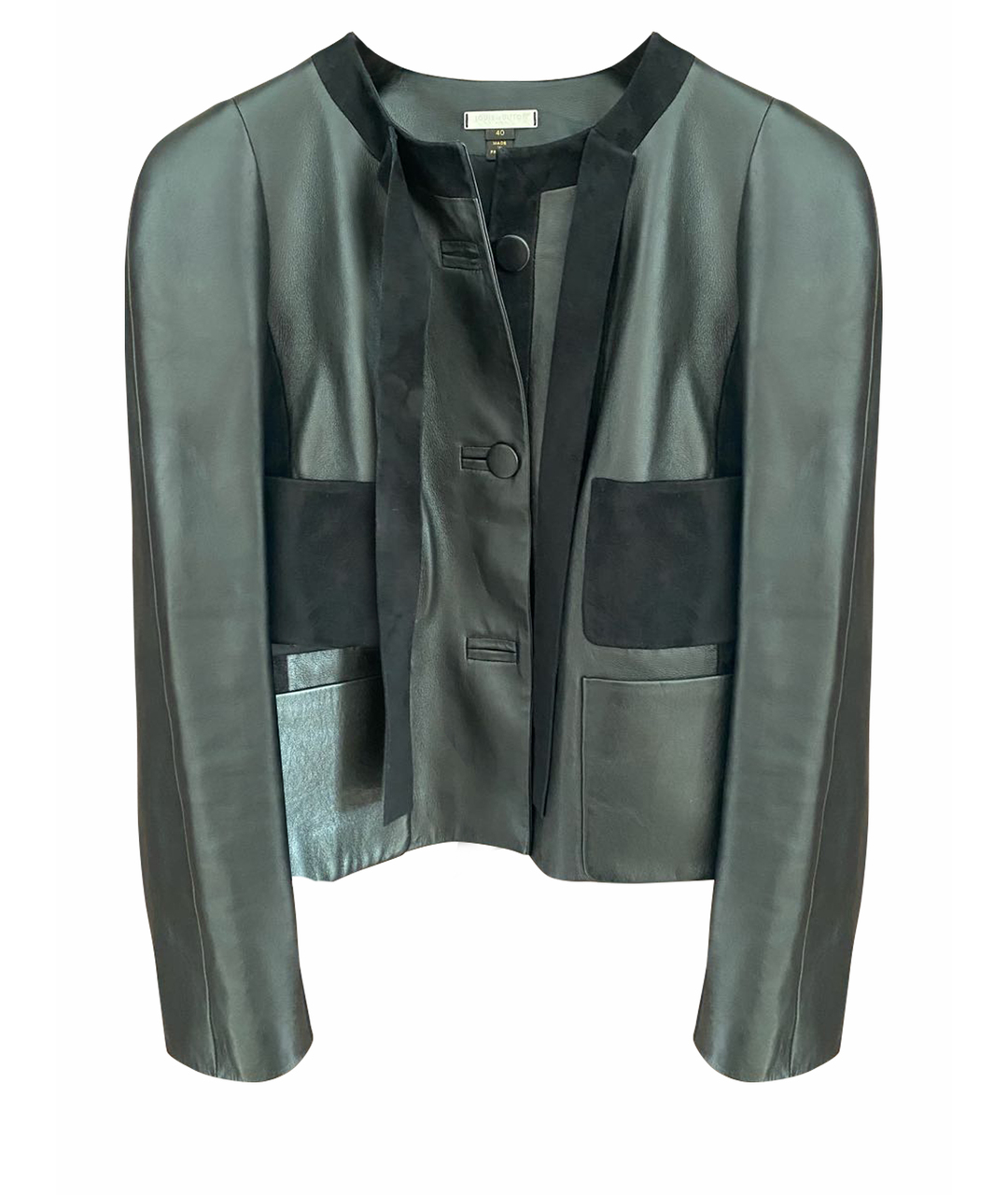 LOUIS VUITTON PRE-OWNED Черный кожаный жакет/пиджак, фото 1