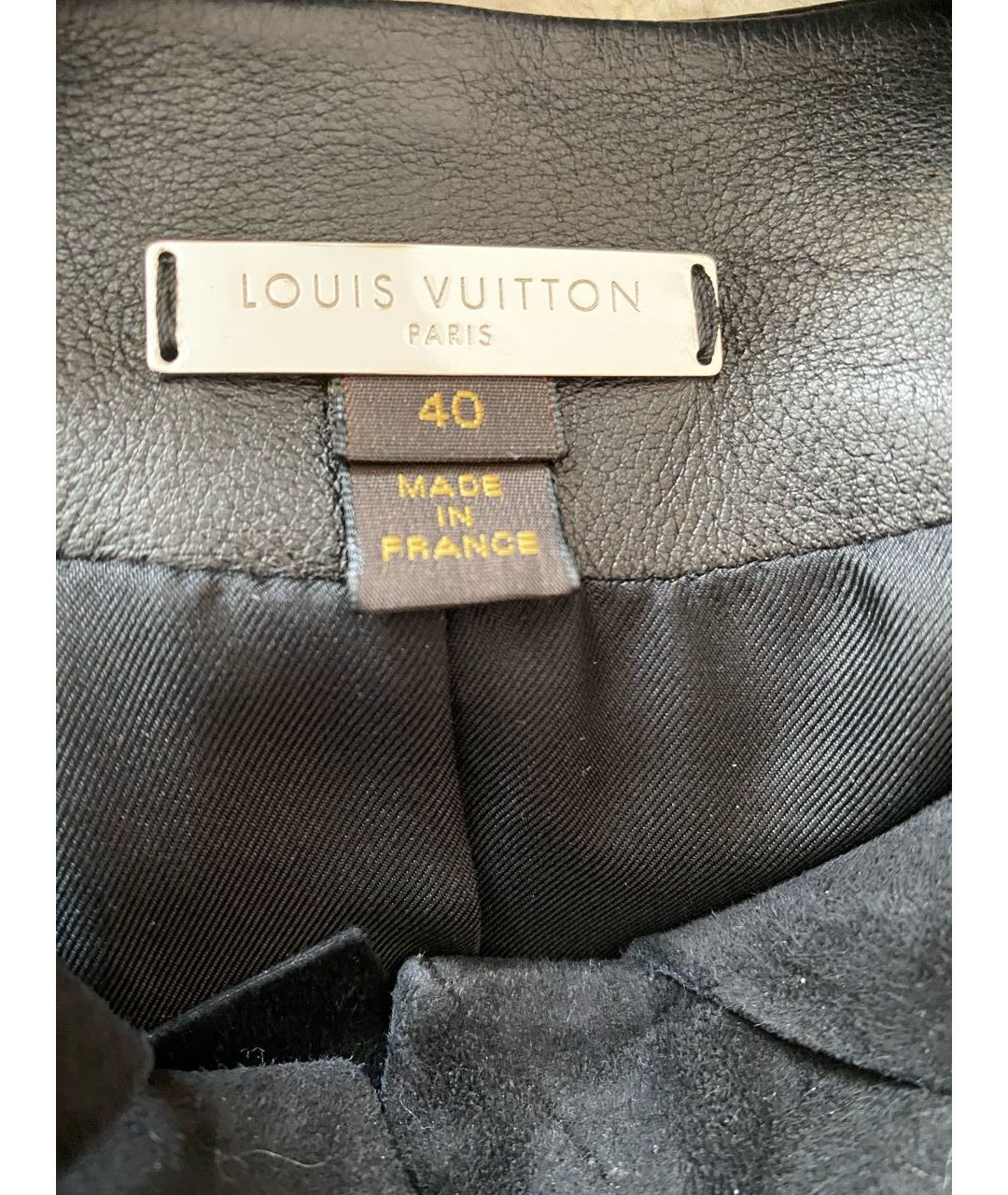 LOUIS VUITTON PRE-OWNED Черный кожаный жакет/пиджак, фото 4