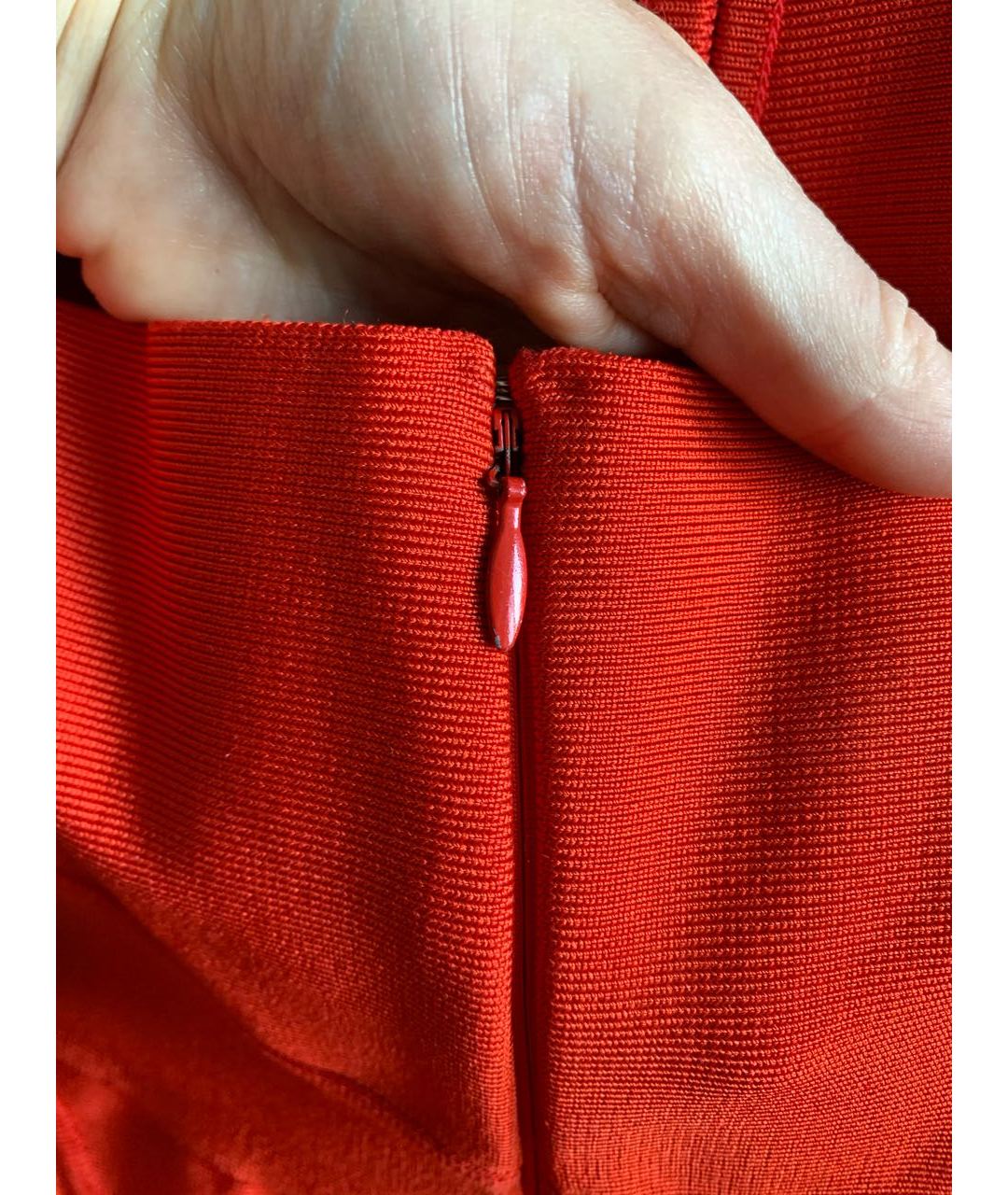HERVE LEGER Красное вискозное повседневное платье, фото 4