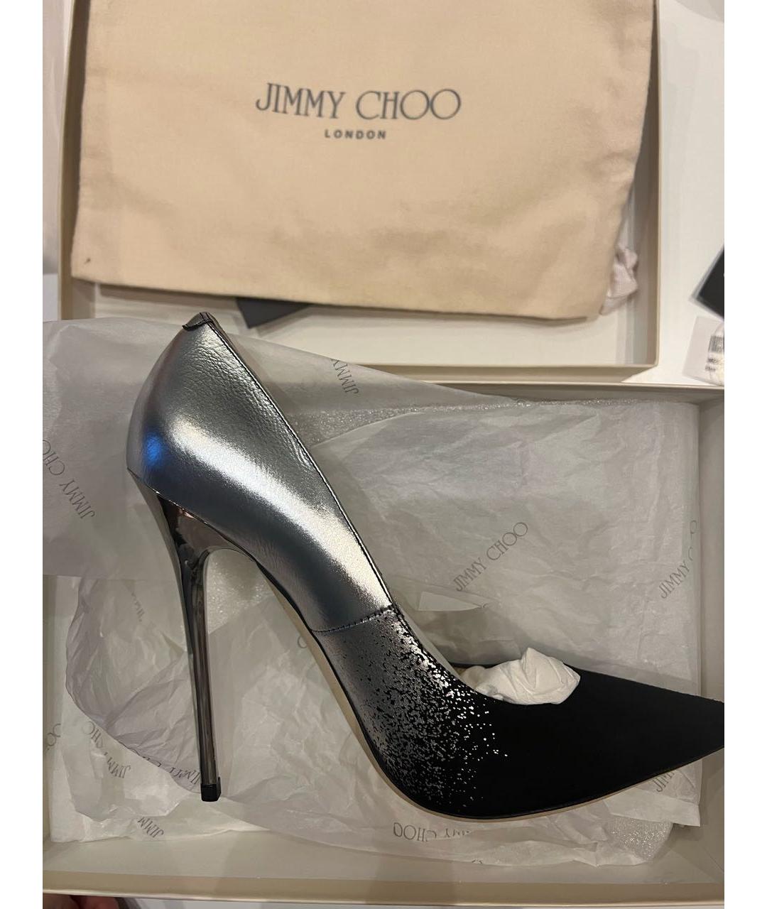 JIMMY CHOO Черные замшевые туфли, фото 7
