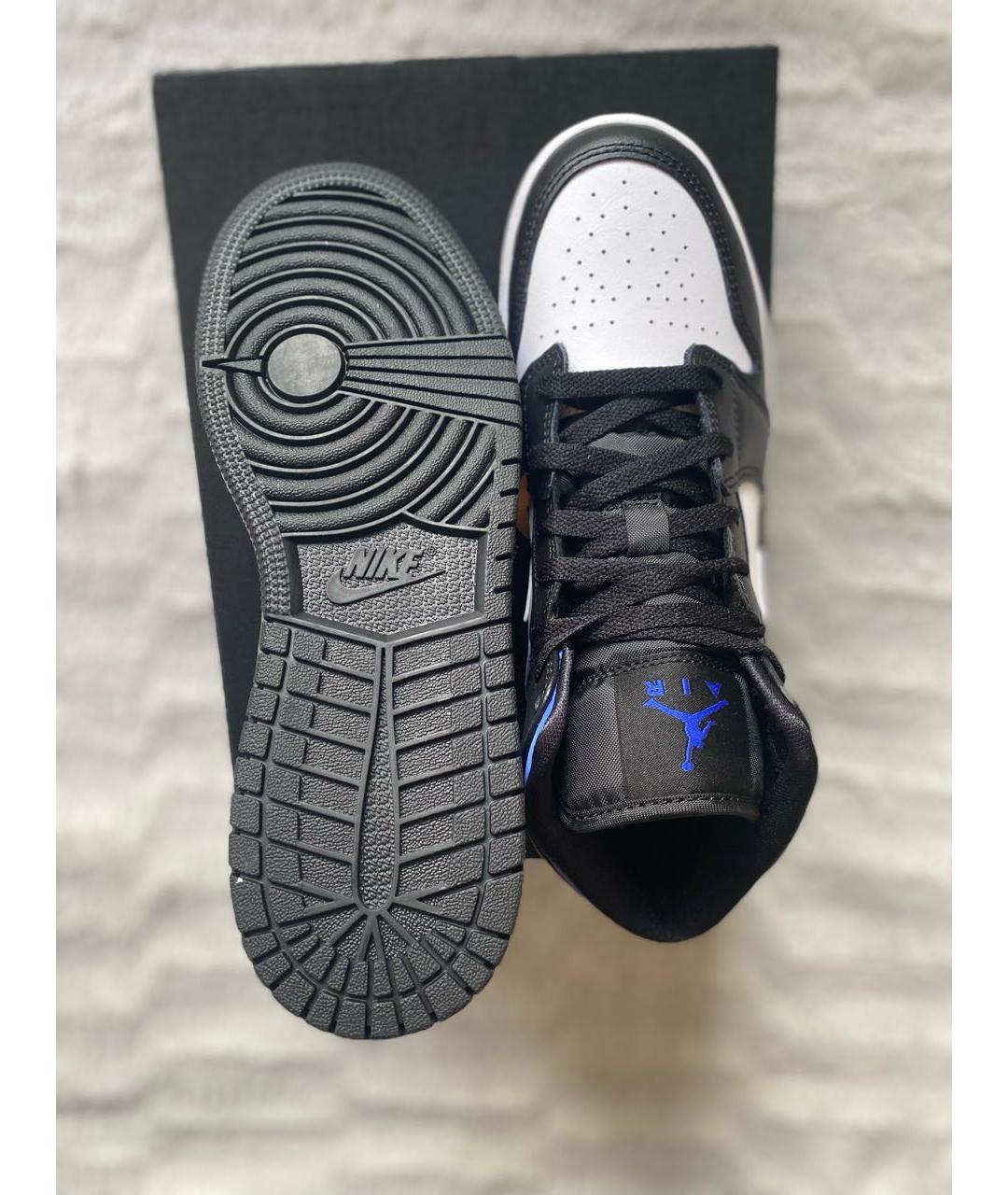 JORDAN Синие кожаные кроссовки, фото 3